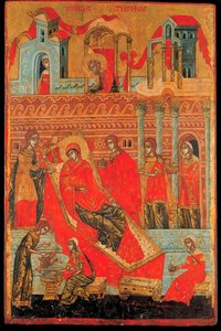 The Birth of the Virgin by School Macedonian