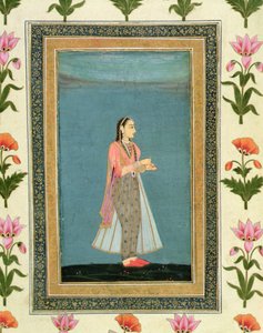 Lady holding a wine flask and cup, from the Large Clive Album