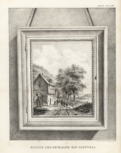Locker for the Storage of Keys Hidden in a Picture Frame with Landscape