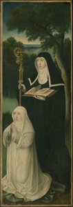 Saint Gertrude of Nivelles and an Augustinian Canoness by School Netherlandish