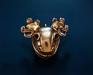 Front View of a Chiriqui Style Bell, c.12th Century