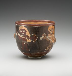 Bowl Decorated with Men Spinning, Nazca South Coast by School Peruvian