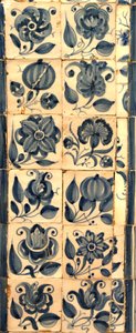 Panel Depicting Various Species of Flowers, Tarouca, Portugal by School Portuguese
