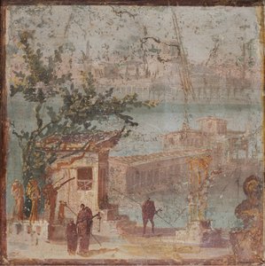 Landscape with Statues by School Roman