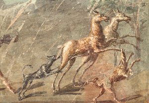 Loves while hunting, Herculaneum by School Roman