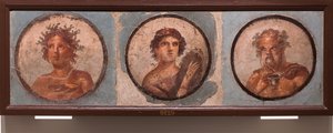 Medallion Portraits, Pompeii by School Roman