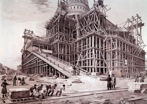 Construction of the church of the Winter Palace (St. Petersburg) by School Russian