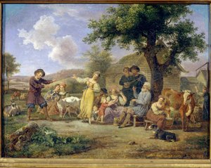 Peasant Festivities by School Russian