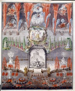 Fireworks and Illumination on September 17, 1747, in Gostilitsy (Russia) by School Russian