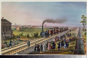 Arrival of the First Train from Saint Petersburg to Tsarskoye Selo, October 30, 1837
