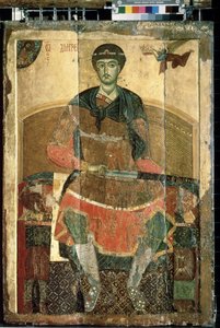 The Christian Martyr Saint Demetrios of Thessaloniki Enthroned