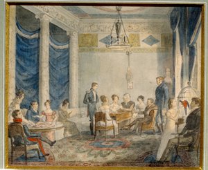 The Salon of Olenin Family in Priyutino