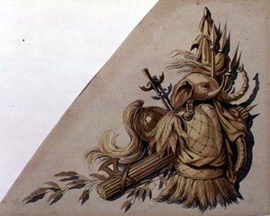 Neo-Classical Trophies of Arms: India, c.1825 by School Russian