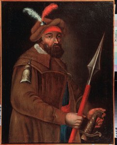Portrait of Cossack Leader Yermak Timofeyevich by School Russian