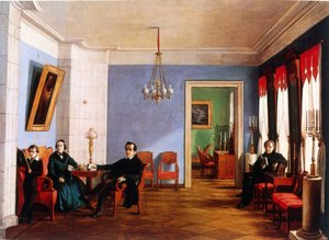 The Batinieva Family in Their Apartment in Moscow by School Russian
