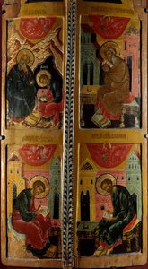 The Four Evangelists (Russian Icon) by School Russian