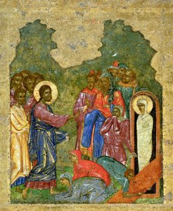 The Raising of Lazarus, Novgorod School by School Russian
