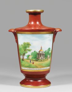 Vase depicting a Zaporozhian cossack, c.1825 by School Russian