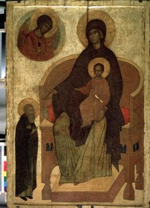 Virgin and Child with Saint Sergius by School Russian