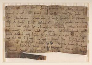 Grant of David I, king of Scots (d. 1153), to Robert de Brus, granting him Annandale by School Scottish