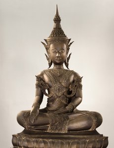 Life size Buddha in royal attire by School Siamese
