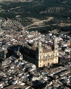 Aerial view of Jaen Cathedral