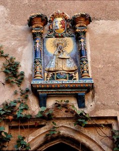 Ceramic crest of Our Lady of Guadalupe