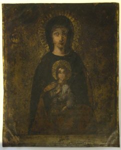 Crucifixion (Madonna On Verso) by School Spanish