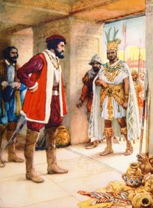 Hernan Cortes makes Montezuma a hostage in 1519