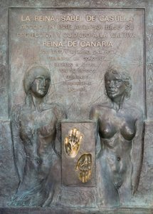 Memorial to Isabel of Castille in the Alcazar Gardens