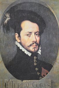 Portrait of Hernan Cortes by School Spanish