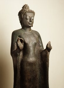 Buddha descending from tavatsima heaven, Davaravati Period