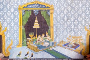 Fresco Depicting a Scene from the Life of Buddha, Wat Phra That Doi Suthep Temple