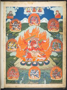 One of 12 drawings depicting Tibetan deities by a Tibetan artist, probably at Lhasa, c.1800 by School Tibetan