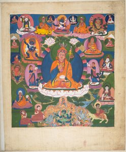 One of 12 Drawings Depicting Tibetan Deities by a Tibetan Artist, Probably at Lhasa, c.1800 by School Tibetan