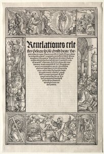 Border - with The Baptism of Christ by School of Albrecht Dürer