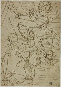 Judith with the Head of Holofernes by School of Luca Cambiaso