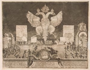 Fireworks in Moscow on 1 January 1704 on the Occasion of the Capture of the Swedish Fortress Nyenskans by Schoonebeek