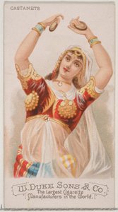 Castanets, from the Musical Instruments Series N82 for Duke Brand Cigarettes by Schumacher and Ettlinger
