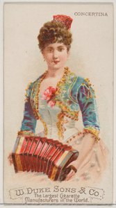 Concertina, from the Musical Instruments Series N82 for Duke Brand Cigarettes by Schumacher and Ettlinger