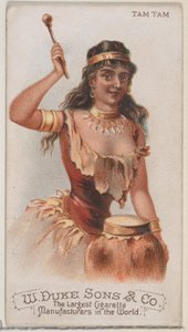 Tam Tam, from the Musical Instruments Series N82 for Duke Brand Cigarettes, 1888 by Schumacher and Ettlinger