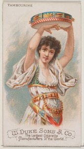 Tambourine, from the Musical Instruments series N82 for Duke brand cigarettes