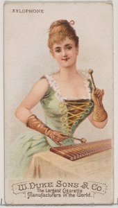 Xylophone, from the Musical Instruments series N82 for Duke brand cigarettes, 1888 by Schumacher and Ettlinger
