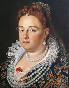 Portrait of Bianca Cappiello wife of Francesco I de Medici by Scipione (1550 98) Pulzone