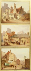 Canongate, Foot of West Port and Calton, detail from Edinburgh: Nine Views of the Old Town