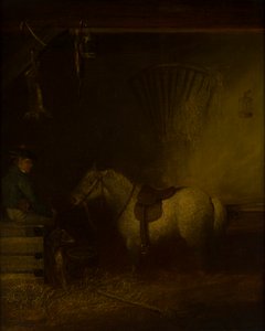 Pony in a Stable Interior