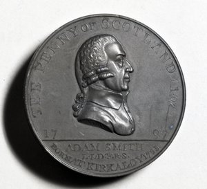Scottish Penny commemorating Adam Smith (obverse), 1797 by Scottish School