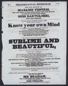 Theatre programme for the Theatre Royal, Edinburgh by Scottish School