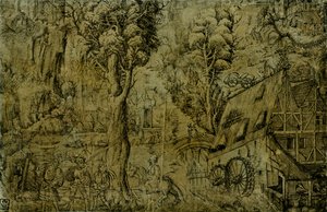 Landscape with Windmills by Sebald Baumhauer