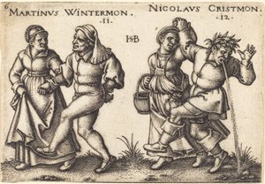 November and December by Sebald Beham